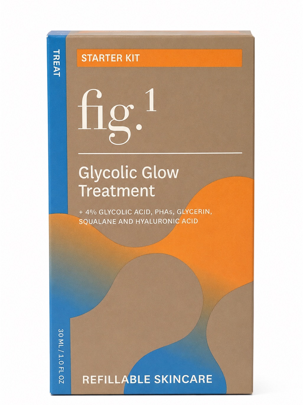 Fig1 Glycolic Glow Treatment Starter Kit 1oz 4 Glycolic Acid Pha New Box